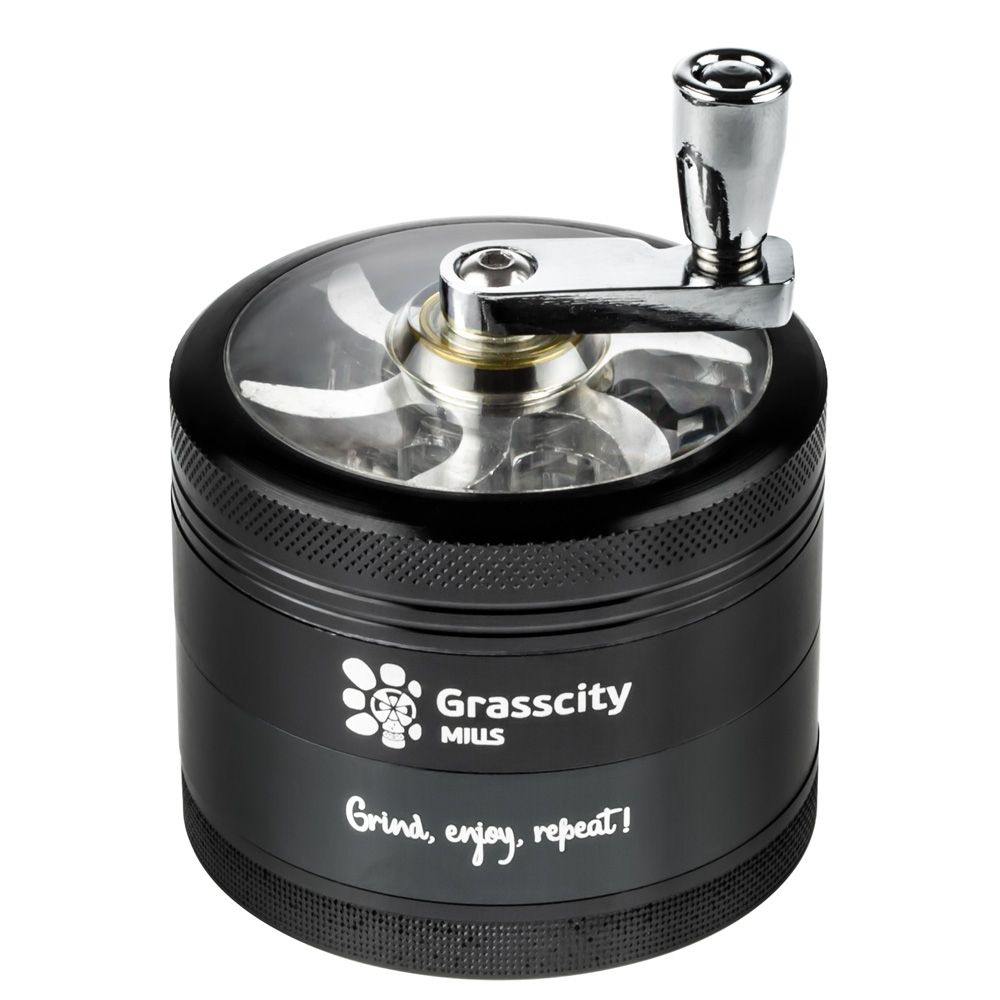  Grasscity Mills Aluminum Crank Herb Grinder | 4-Part