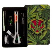 Amsterdam Greenline Beaker Base Glass Bong Gift Set | 7.5 Inch