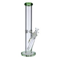 Straight Glass Ice Bong | Green | 14 Inch