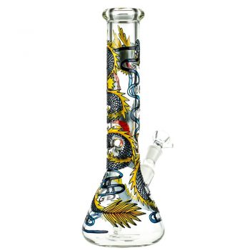 Grace Glass Art Series Dragon Beaker Ice Bong | 7mm