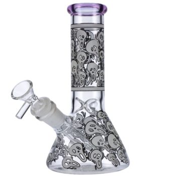 Ghost Face Mini Beaker Base Ice Bong