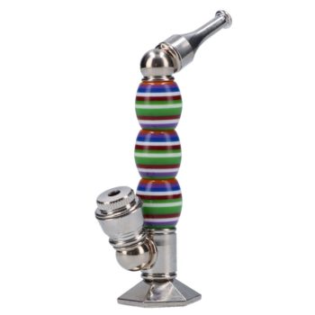 Metal Mini Bong with Color Bands