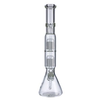 Beaker Base Ice Bong with Double Tree Perc | 16 Inch