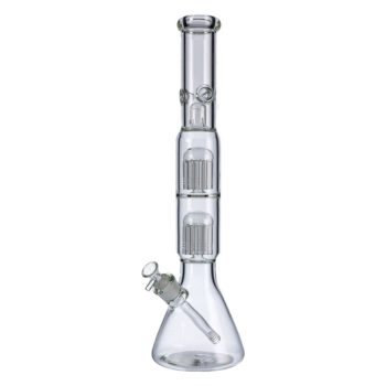 Beaker Base Ice Bong with Double Tree Perc | 16 Inch