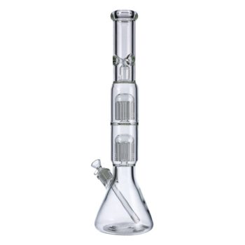 Beaker Base Ice Bong with Double Tree Perc | 16 Inch