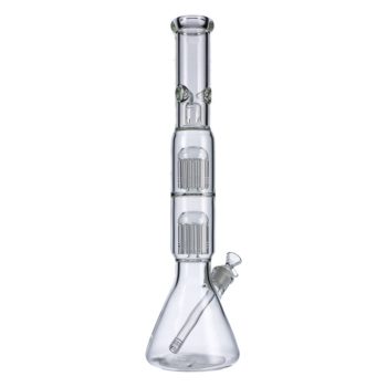 Beaker Base Ice Bong with Double Tree Perc | 16 Inch