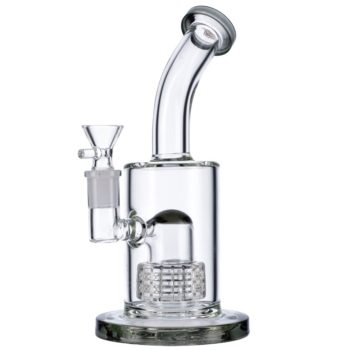 Glass Bubbler with Slitted Drum Perc