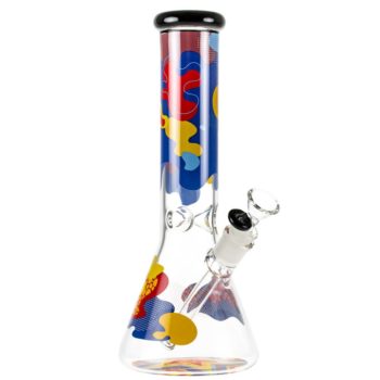 Famous Brandz Glass Beaker Ice Bong | Papaya