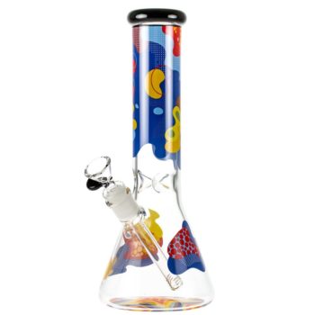 Famous Brandz Glass Beaker Ice Bong | Papaya