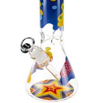 Famous Brandz Glass Beaker Ice Bong | Papaya