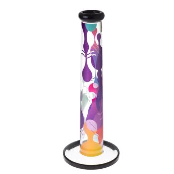 Famous Brandz Panorama Straight Glass Ice Bong | 12 Inch