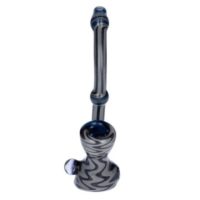 Peaselburg Glass Reversal Sherlock Bubbler with Papa Smurf Marble