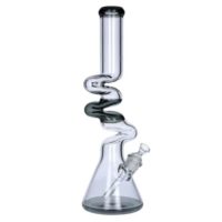 Glass Beaker Bong with Zig-Zag Neck | 18 Inch