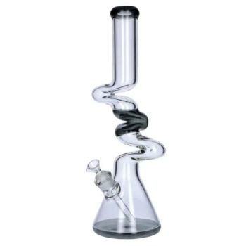 Glass Beaker Bong with Zig-Zag Neck | 18 Inch