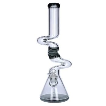 Glass Beaker Bong with Zig-Zag Neck | 18 Inch