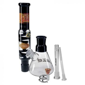 Blaze Glass - Complete Mix and Match Kit - Liquid Cooling Spiral Bong - Black and Orange