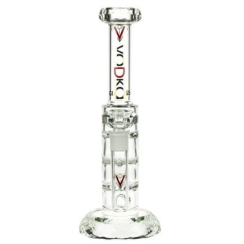 Vodka Glass Moonstone Straight Triple Percolator Bong