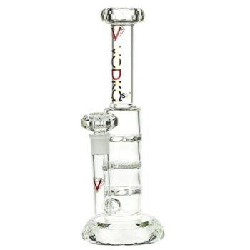 Vodka Glass Moonstone Straight Triple Percolator Bong