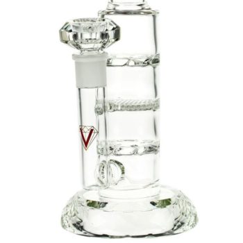 Vodka Glass Moonstone Straight Triple Percolator Bong