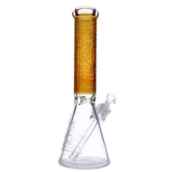 Pyramid Eye Beaker Base Ice Bong | 14 Inch