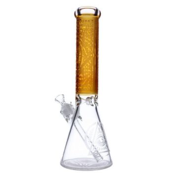 Pyramid Eye Beaker Base Ice Bong | 14 Inch