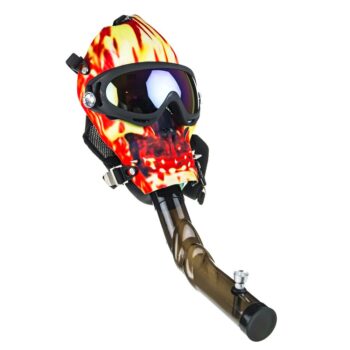 Gas Mask Goggle Bong with Bent Tube