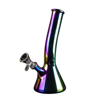 KindVibez Ethereal Iridescent Bent Neck Ice Bong