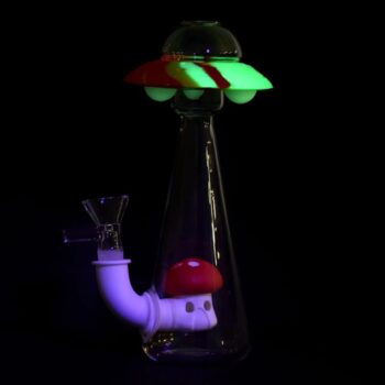 UFO Glass & Silicone Glow in the Dark Bong