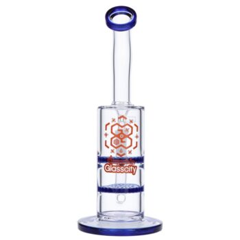 Glasscity Honeycomb Bubbler with Double Disc Perc