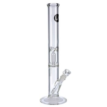 LA Pipes Straight Ice Bong with Showerhead Percolator