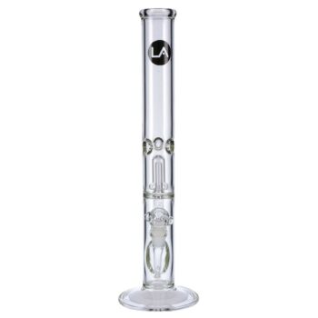 LA Pipes Straight Ice Bong with Showerhead Percolator