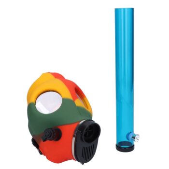 Silicone Gas Mask Bong with Acrylic Straight Tube