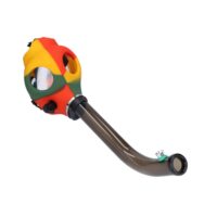 Silicone Gas Mask Bong with Bent Acrylic Tube