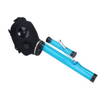 Silicone Gas Mask Bong with Double Acrylic Tube