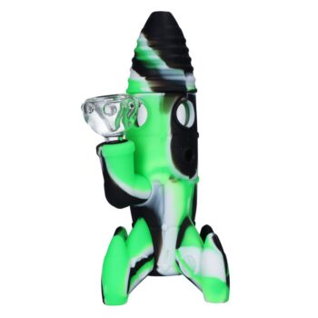 Silicone Rocket Bong with Glass Bowl | Random Color | 7.5 Inch