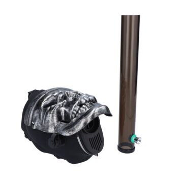 Skull Pirate Gas Mask Bong with Straight Tube | Silver